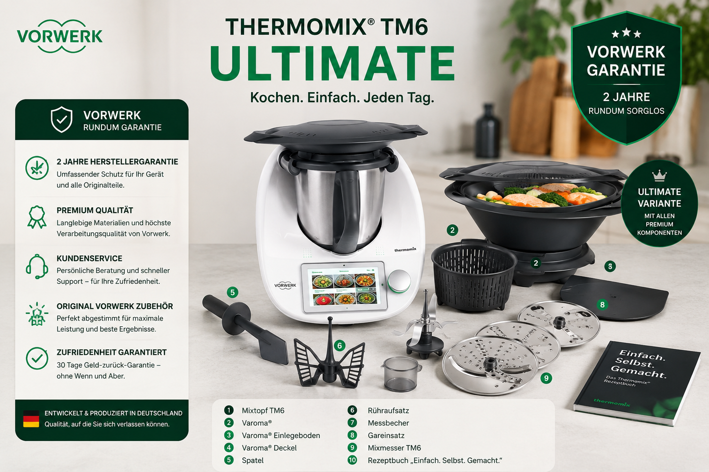 Premium Vorwerk Thermomix TM6 – Intelligentes Kochen auf Höchstem Niveau