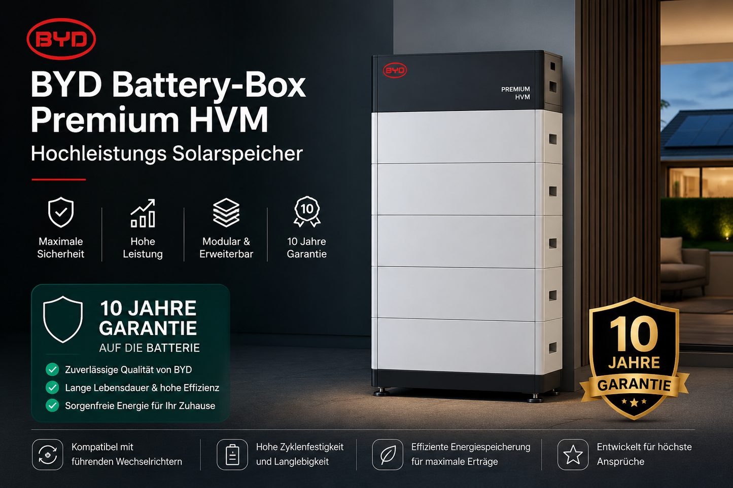 BYD Battery-Box Premium HVM – Hochleistungs Solarspeicher