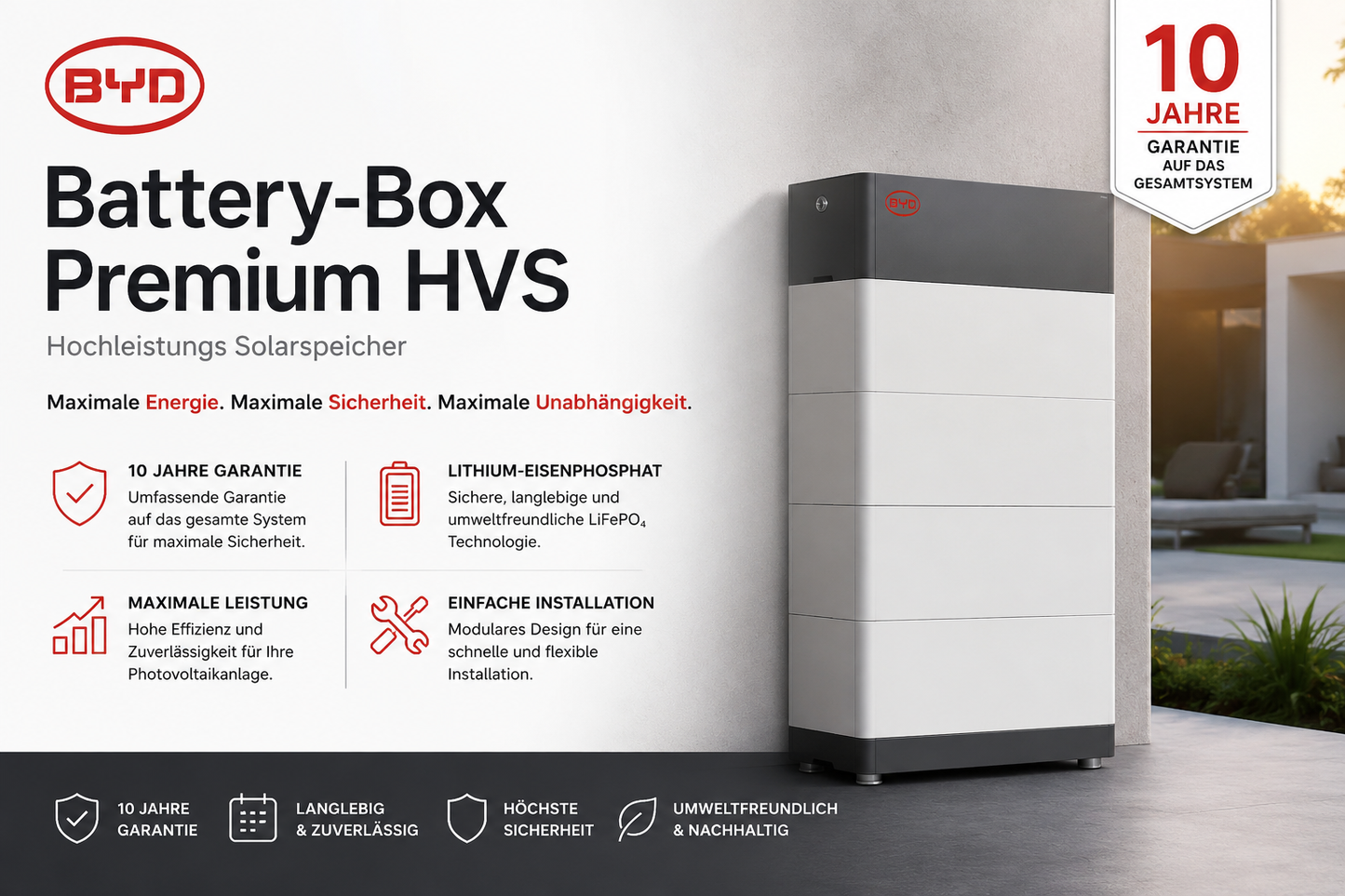 BYD Battery-Box Premium HVS – Hochleistungs Solarspeicher