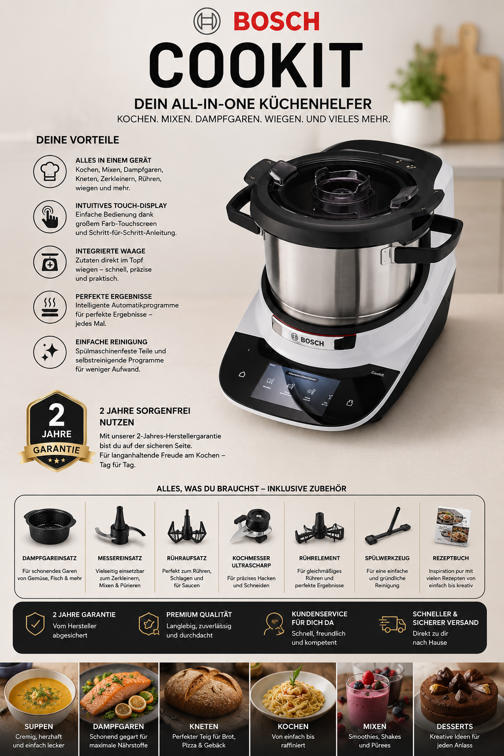Bosch Cookit Ultimate – Intelligente Premium Küchenmaschine