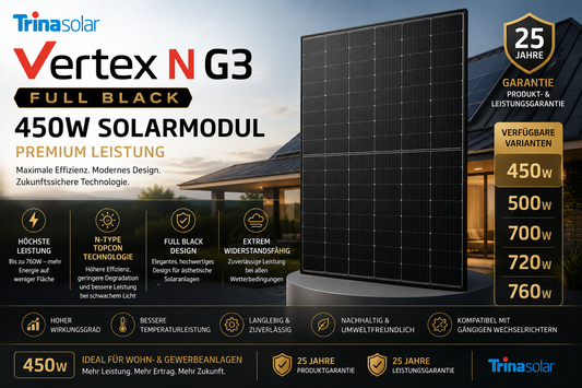Trina Solar Vertex N G3 Full Black Solarmodul – Premium Leistung