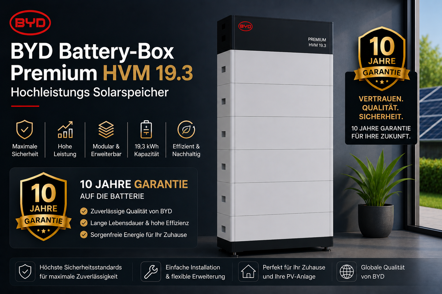BYD Battery-Box Premium HVM – Hochleistungs Solarspeicher