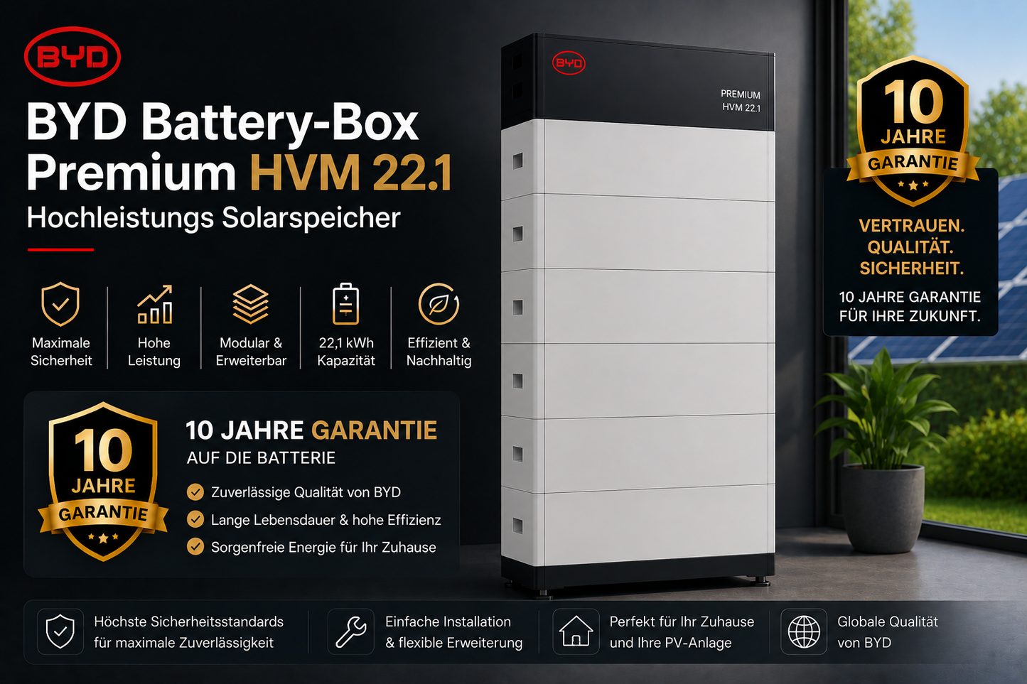 BYD Battery-Box Premium HVM – Hochleistungs Solarspeicher