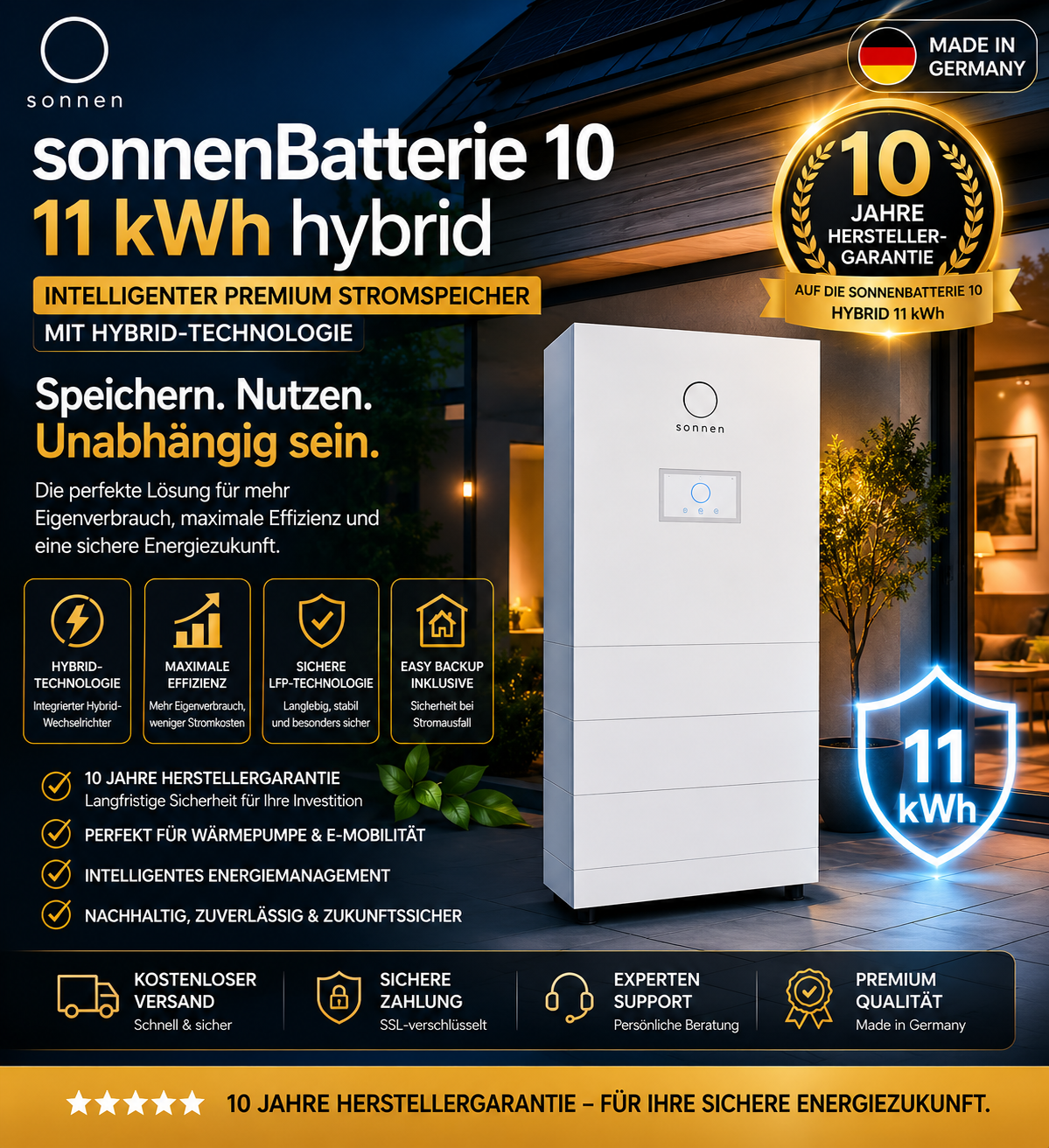 sonnenBatterie 10 hybrid – Intelligenter Premium Stromspeicher mit Hybrid-Technologie