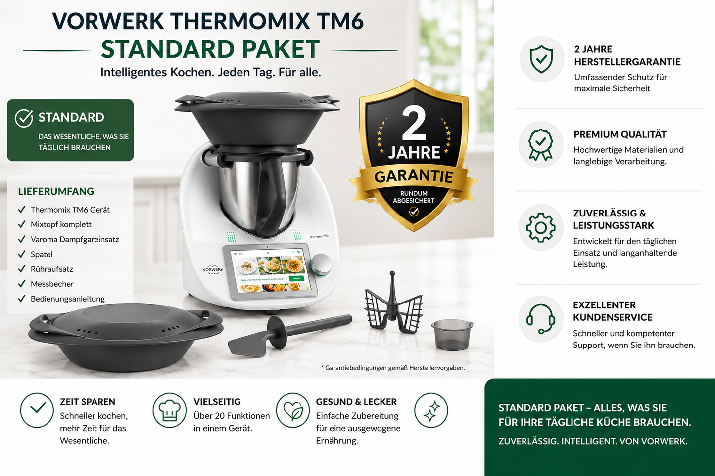 Premium Vorwerk Thermomix TM6 – Intelligentes Kochen auf Höchstem Niveau