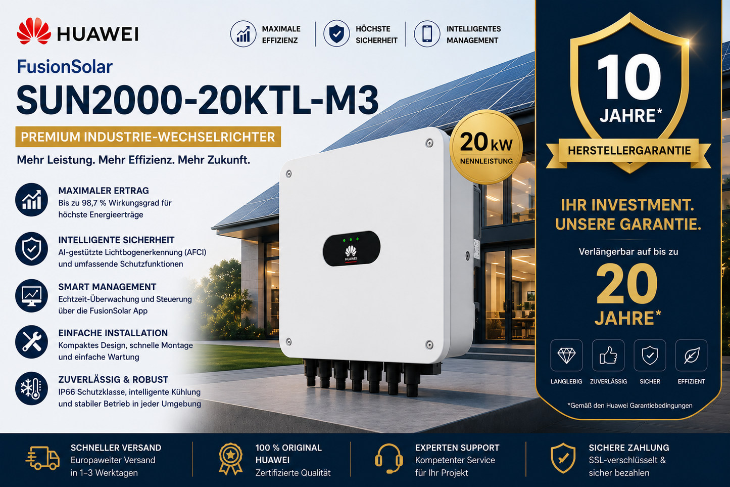 Huawei FusionSolar SUN2000 KTL-M3 – Premium Industrie-Wechselrichter