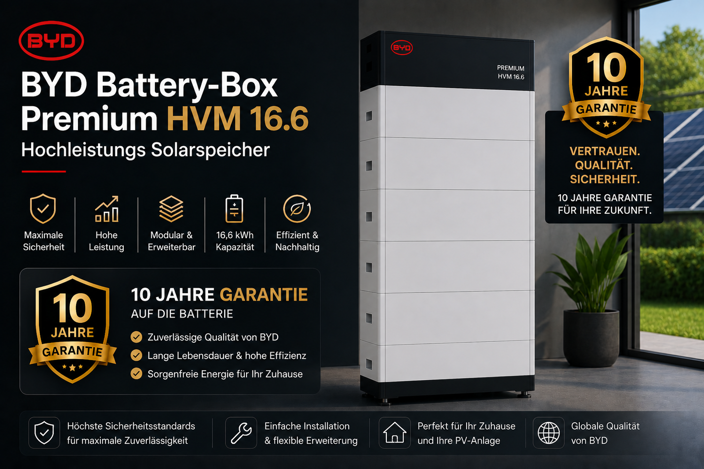 BYD Battery-Box Premium HVM – Hochleistungs Solarspeicher