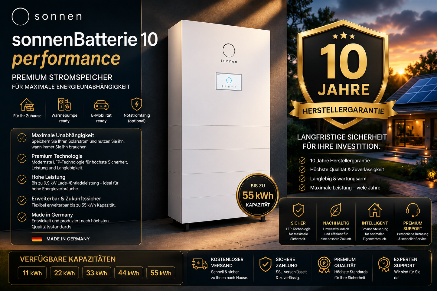 sonnenBatterie 10 performance & performance + – Premium Stromspeicher für maximale Energieunabhängigkeit