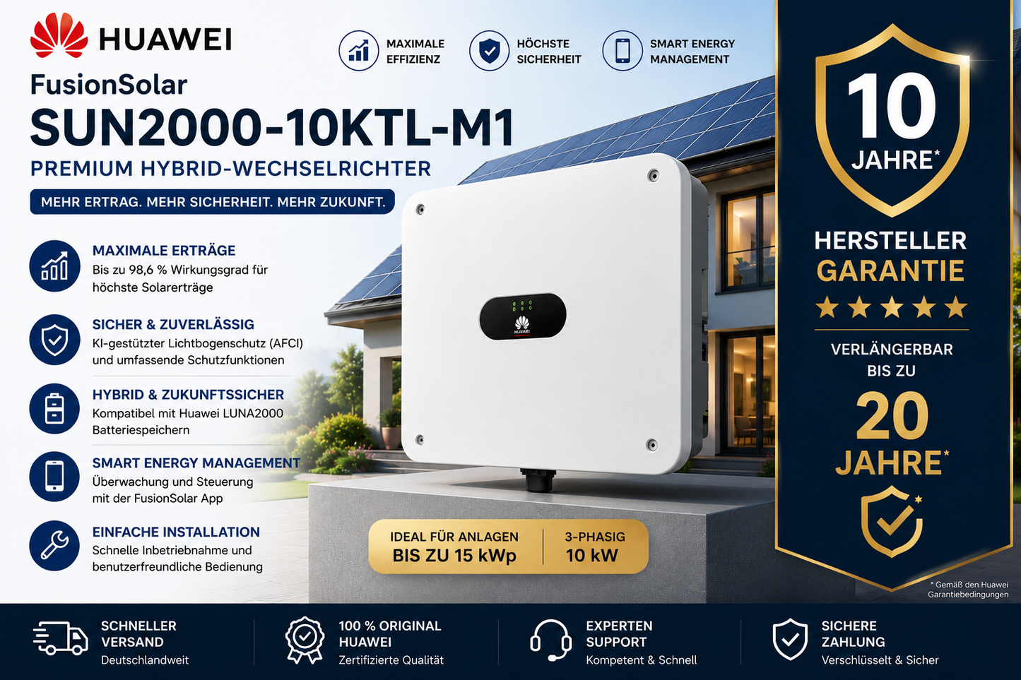 Huawei FusionSolar SUN2000 M1 – Premium Hybrid-Wechselrichter