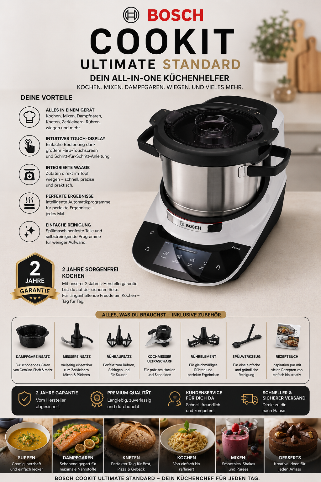 Bosch Cookit Ultimate – Intelligente Premium Küchenmaschine