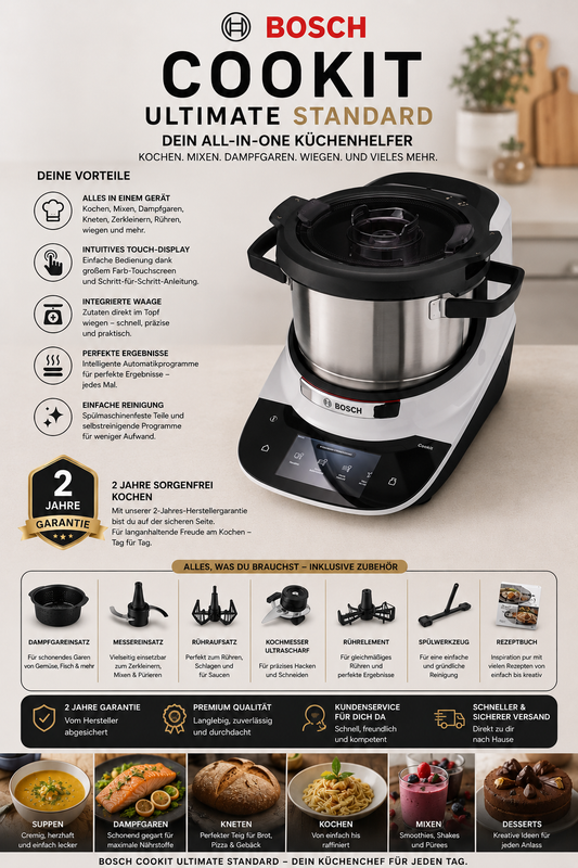 Bosch Cookit Ultimate – Intelligente Premium Küchenmaschine