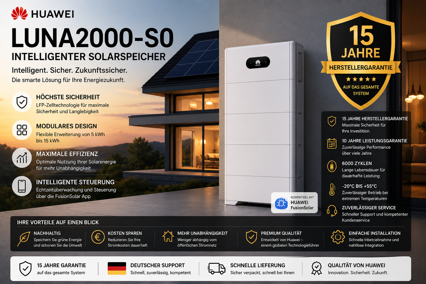 Huawei LUNA2000-S0 Solarspeicher | Modularer PV-Batteriespeicher