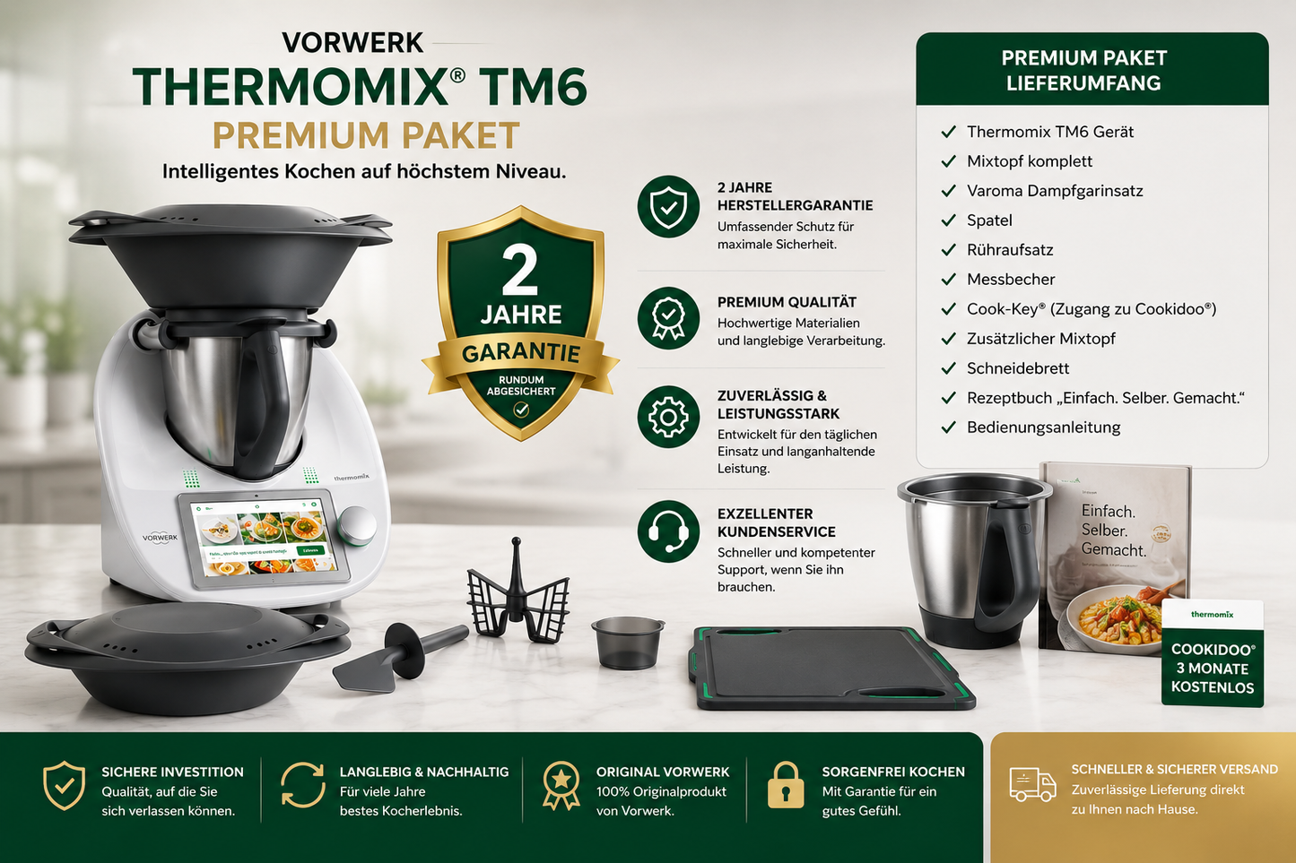 Premium Vorwerk Thermomix TM6 – Intelligentes Kochen auf Höchstem Niveau