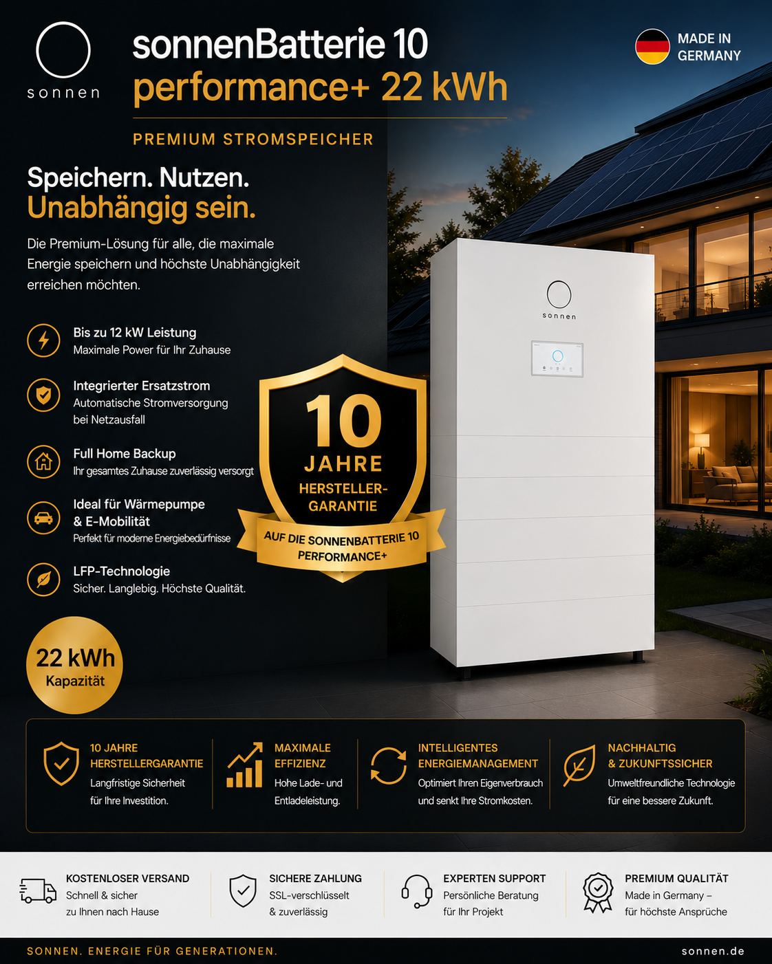sonnenBatterie 10 performance & performance + – Premium Stromspeicher für maximale Energieunabhängigkeit