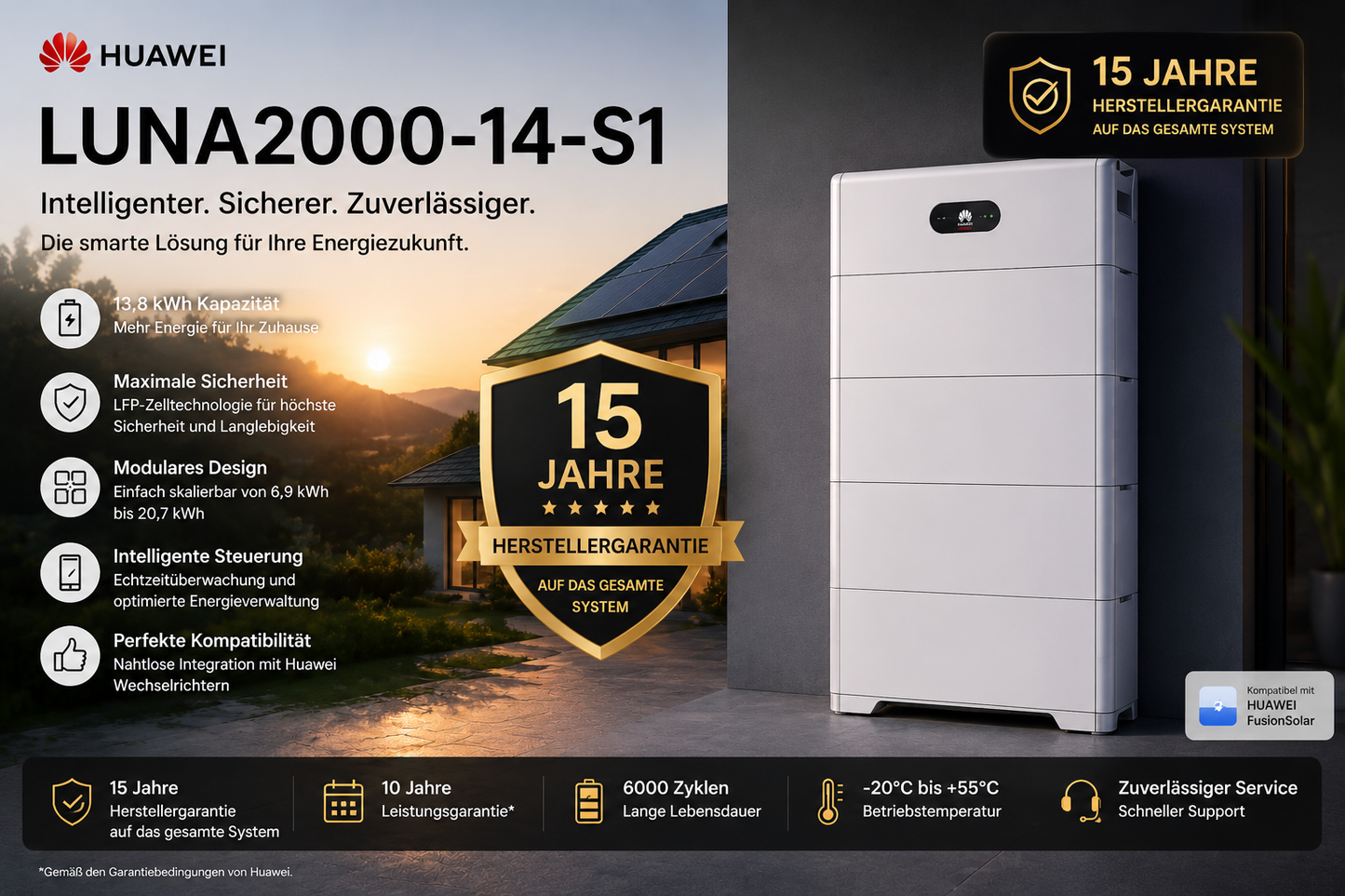 Huawei LUNA2000-S1 | Leistungsstarker Hybrid-Stromspeicher mit LFP-Technologie