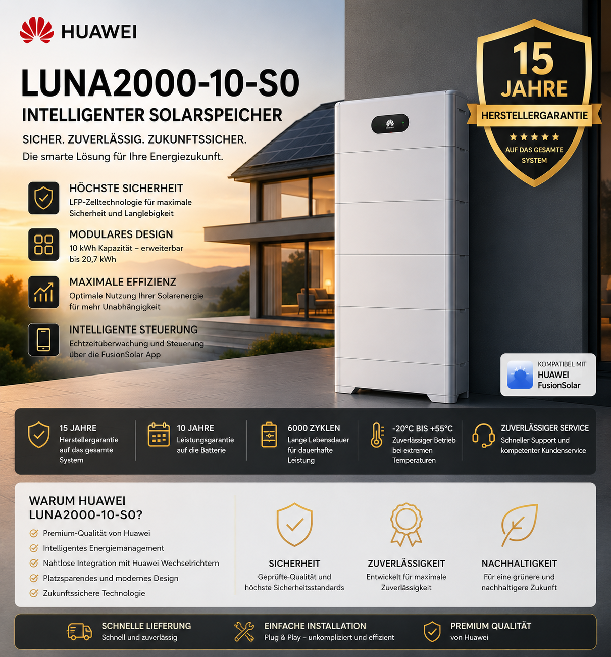 Huawei LUNA2000-S0 Solarspeicher | Modularer PV-Batteriespeicher