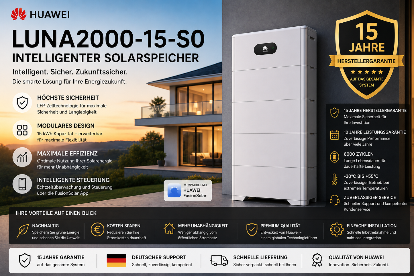 Huawei LUNA2000-S0 Solarspeicher | Modularer PV-Batteriespeicher