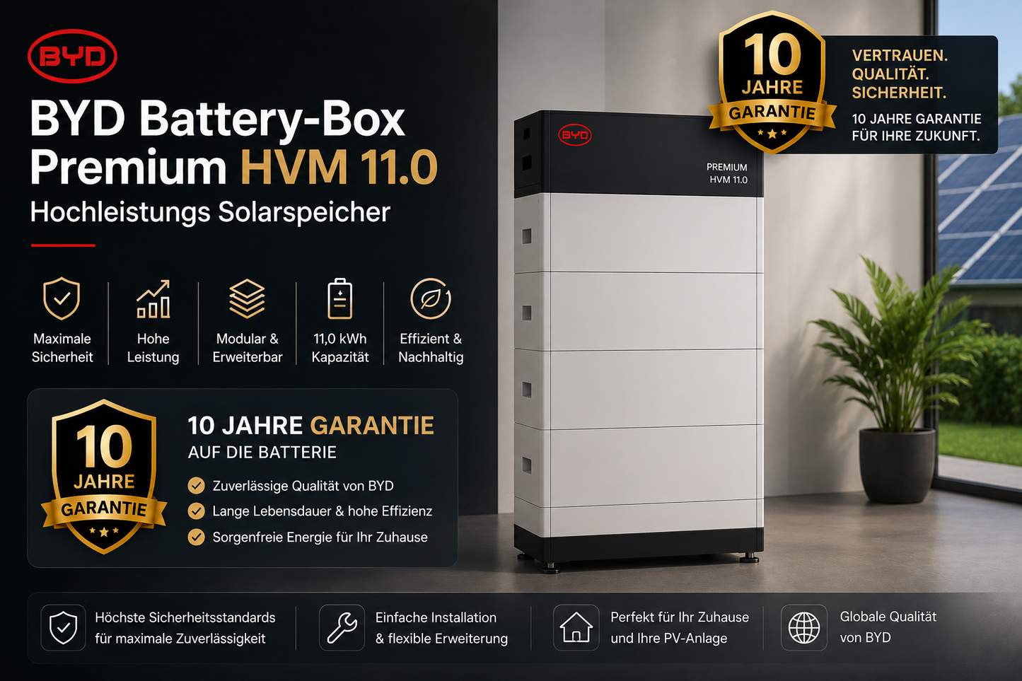 BYD Battery-Box Premium HVM – Hochleistungs Solarspeicher