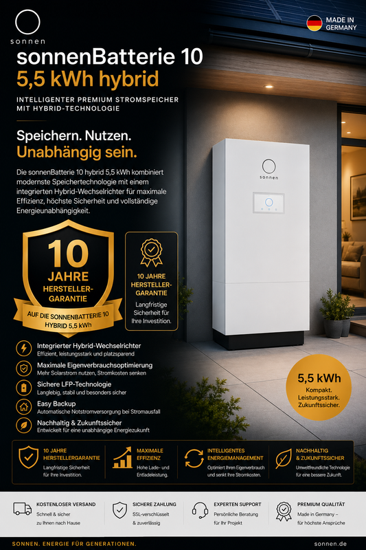sonnenBatterie 10 hybrid – Intelligenter Premium Stromspeicher mit Hybrid-Technologie