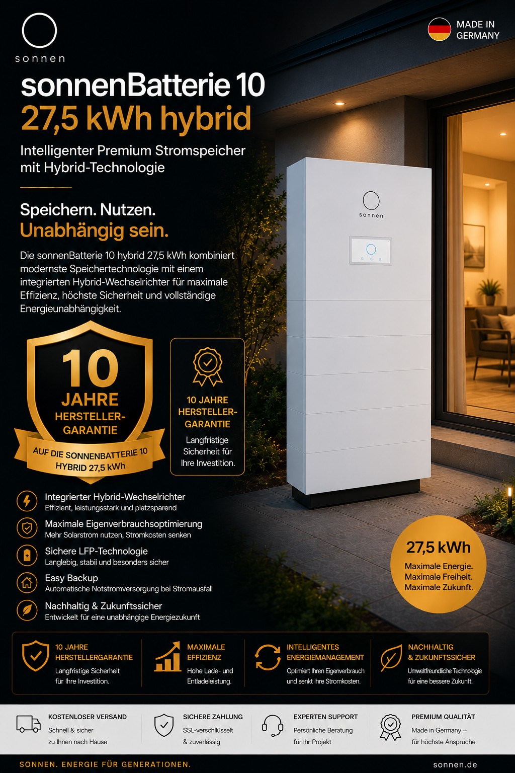 sonnenBatterie 10 hybrid – Intelligenter Premium Stromspeicher mit Hybrid-Technologie