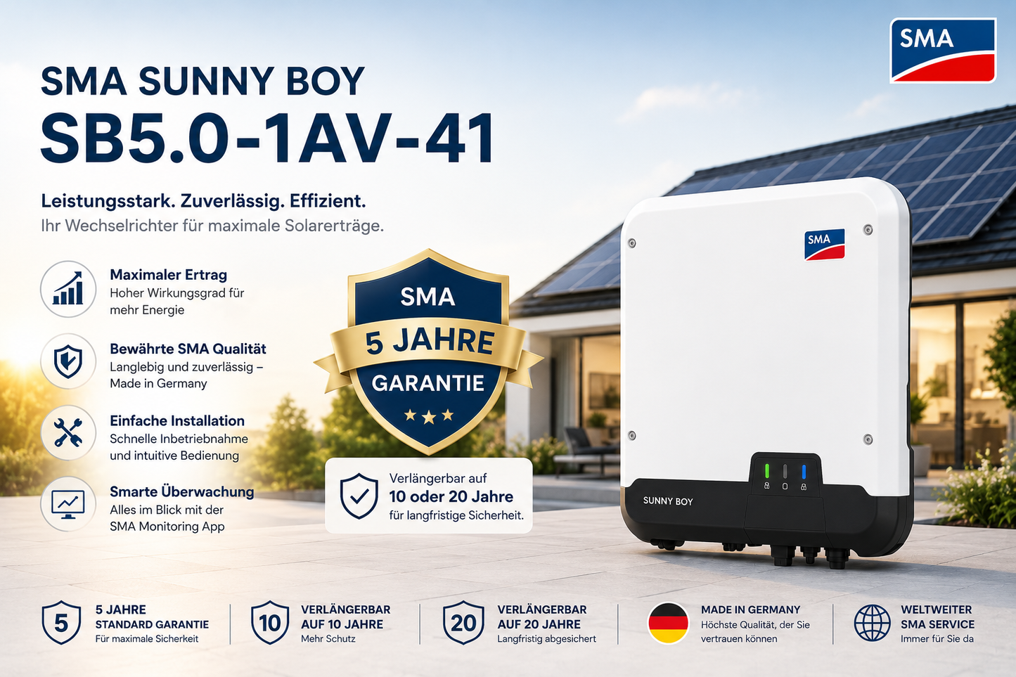 SMA Sunny Boy SB5.0-1AV-41 – Premium Solar Wechselrichter
