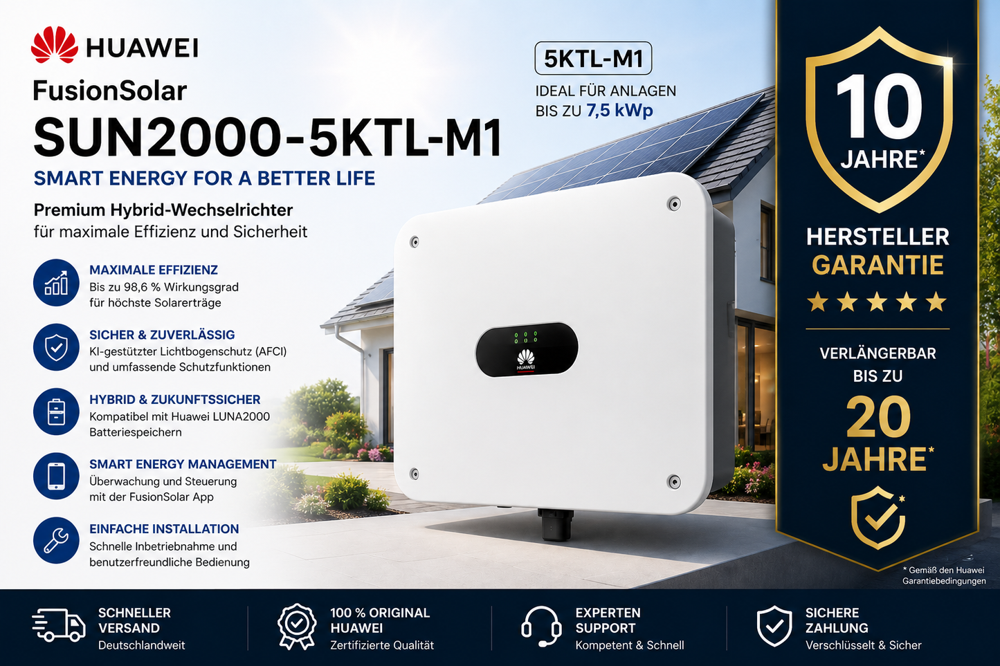 Huawei FusionSolar SUN2000 M1 – Premium Hybrid-Wechselrichter