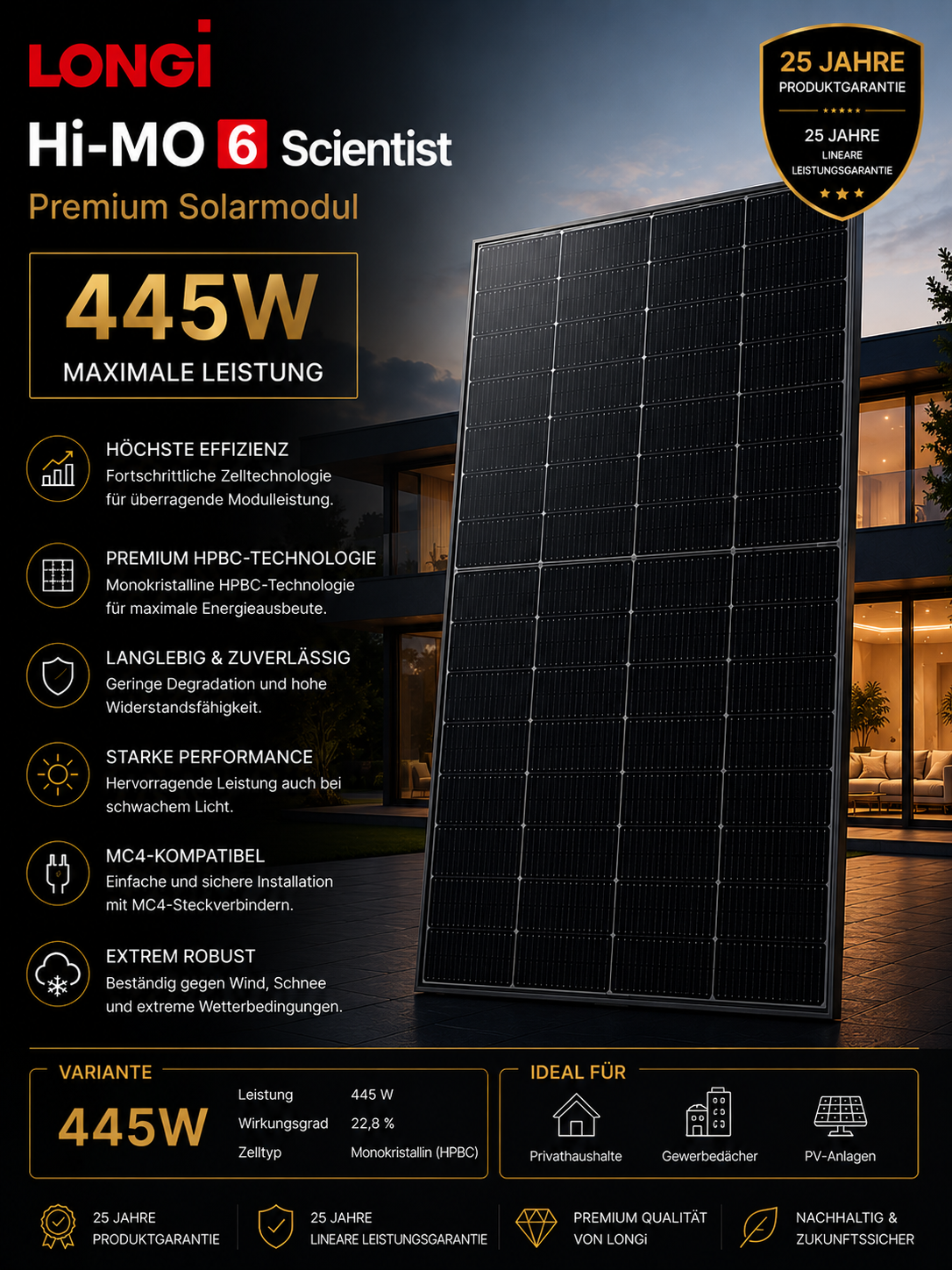 LONGi Hi-MO 6 Scientist Premium Solarmodul